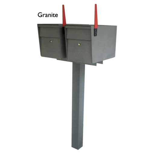 2 Mail Boss with in ground Post Granite