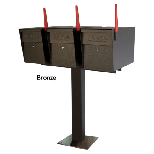 3 Mail Boss with surface mount Bronze