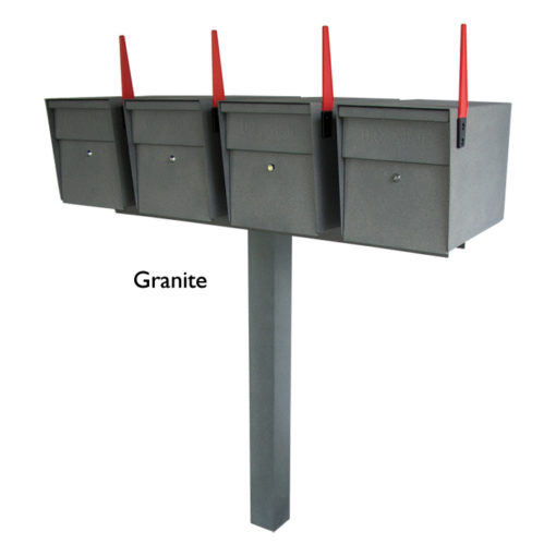 4 Mail Boss with in ground Post Granite