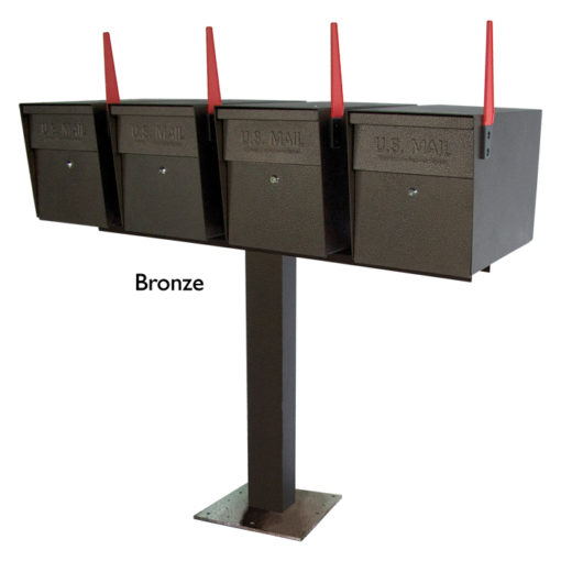 4 Mail Boss with surface mount Bronze