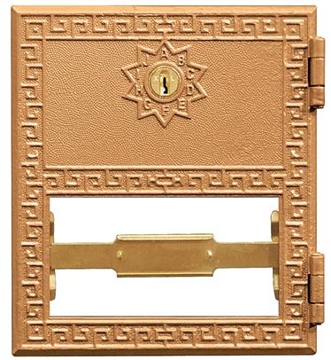#2 Door Replacement Door For Brass Mailboxes With (2) Keys