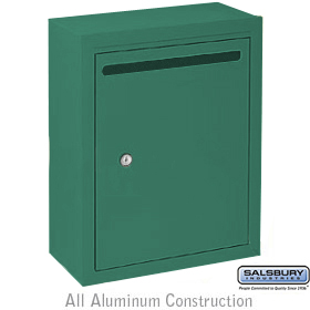 Letter Box Standard Surface Mounted Green Private Access With (2