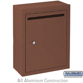 Letter Box Standard Surface Mounted Bronze Finish Private Access