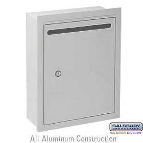Letter Box Standard Recessed Mounted Aluminum Finish Usps Access