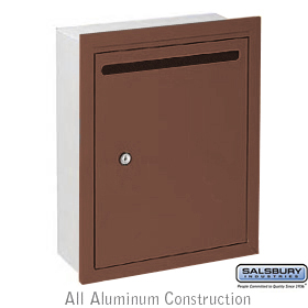 Letter Box Standard Recessed Mounted Bronze Finish Private Acces