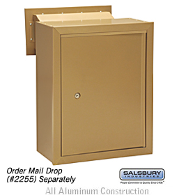 Receptacle Option For Mail Drop Brass Finish