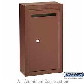 Letter Box Slim Surface Mounted Bronze Finish Private Access Wit