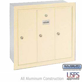 3 Door Vertical Mailbox Sandstone Recessed Mounted Usps Access