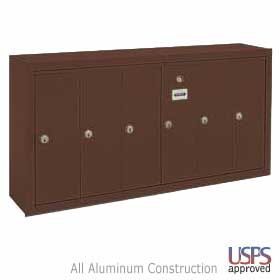 6 Door Vertical Mailbox Bronze Finish Surface Mounted Usps Acces