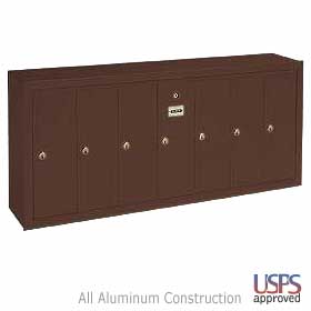 7 Door Vertical Mailbox Bronze Finish Surface Mounted Usps Acces