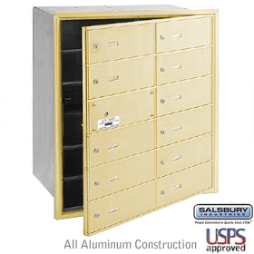 12 Door (11 Usable) 4B+ Horizontal Mailbox Sandstone Front Loadi