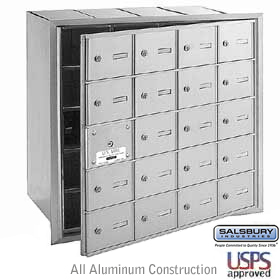 20 Door (19 Usable) 4B+ Horizontal Mailbox Aluminum Front Loadin