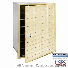 28 Door (27 Usable) 4B+ Horizontal Mailbox Sandstone Front Loadi