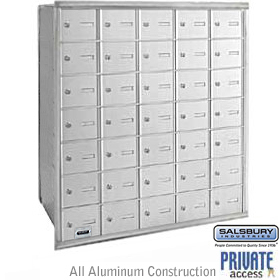 35 Door 4B+ Horizontal Mailbox Aluminum Rear Loading A Doors Pri