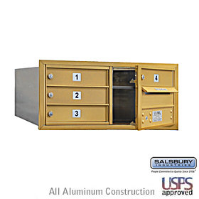 4C Horiz Mb 4 Mb1 Doors Double Column Gold Front Loading Usps Ac