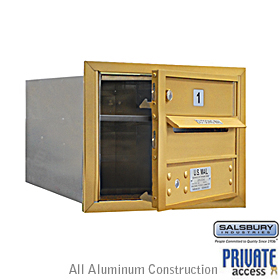 4C Horiz Mb 1 Mb1 Doors Single Column Gold Front Loading Private