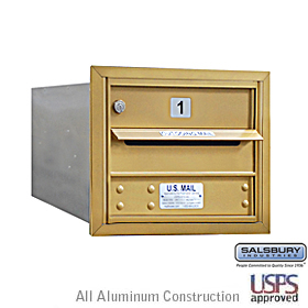 4C Horiz Mb 1 Mb1 Doors Single Column Gold Rear Loading Usps Acc