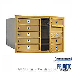 4C Horiz Mb 8 Mb1 Doors Double Column Gold Front Loading Private