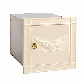Column Mailbox Non Locking Beige Eagle Door