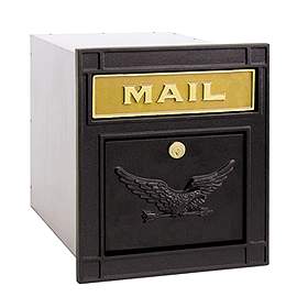 Column Mailbox Locking Black Eagle Door