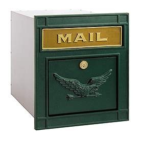 Column Mailbox Locking Green Eagle Door