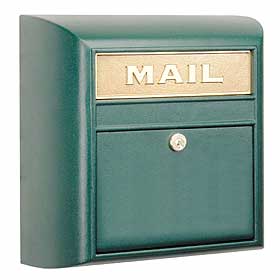 Modern Mailbox Green Plain Door
