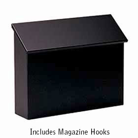 Traditional Mailbox Standard Horizontal Style Black