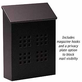 Traditional Mailbox Decorative Vertical Style Black