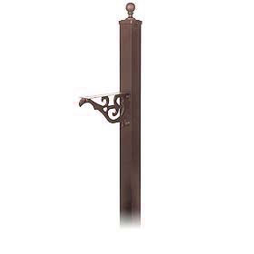 Decorative Mailbox Post Victorian In Ground Mounted Bronze Finis