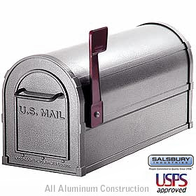 Deluxe Rural Mailbox Pewter