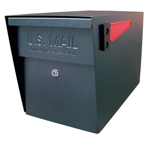 Mail Boss Curbside Locking Security Mailbox Black