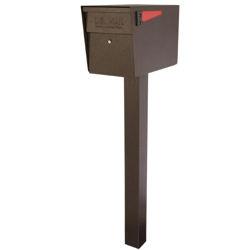 Mail Boss with in-Ground Post Bronze