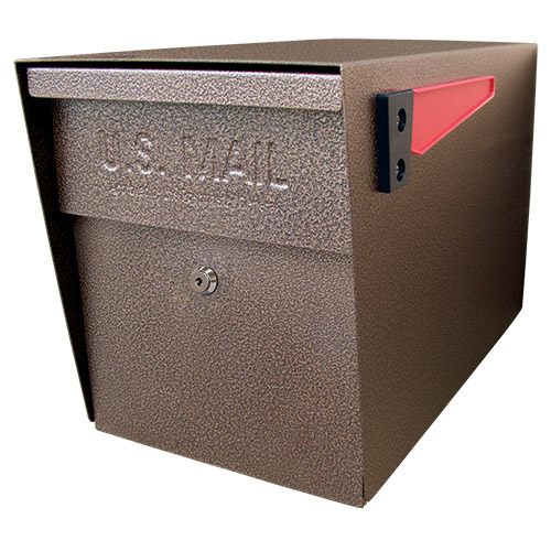 Mail Boss Curbside Locking Security Mailbox Bronze